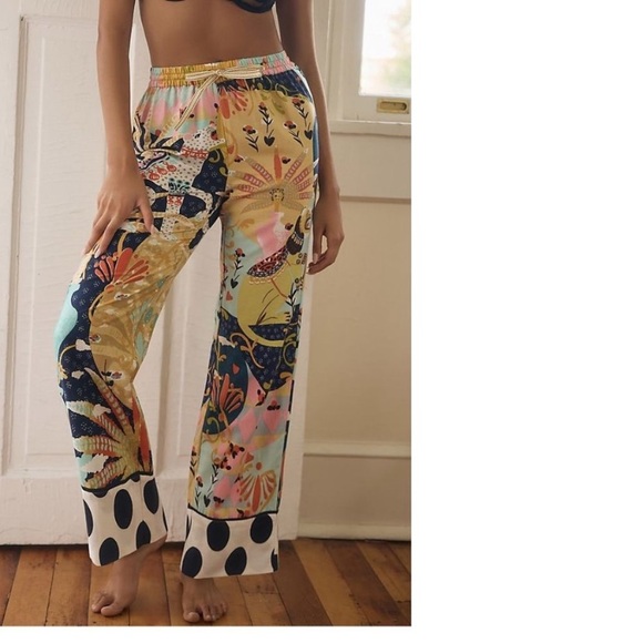 Anthropologie Flannel Pajama Pants size new condo floral XS - Picture 3 of 9